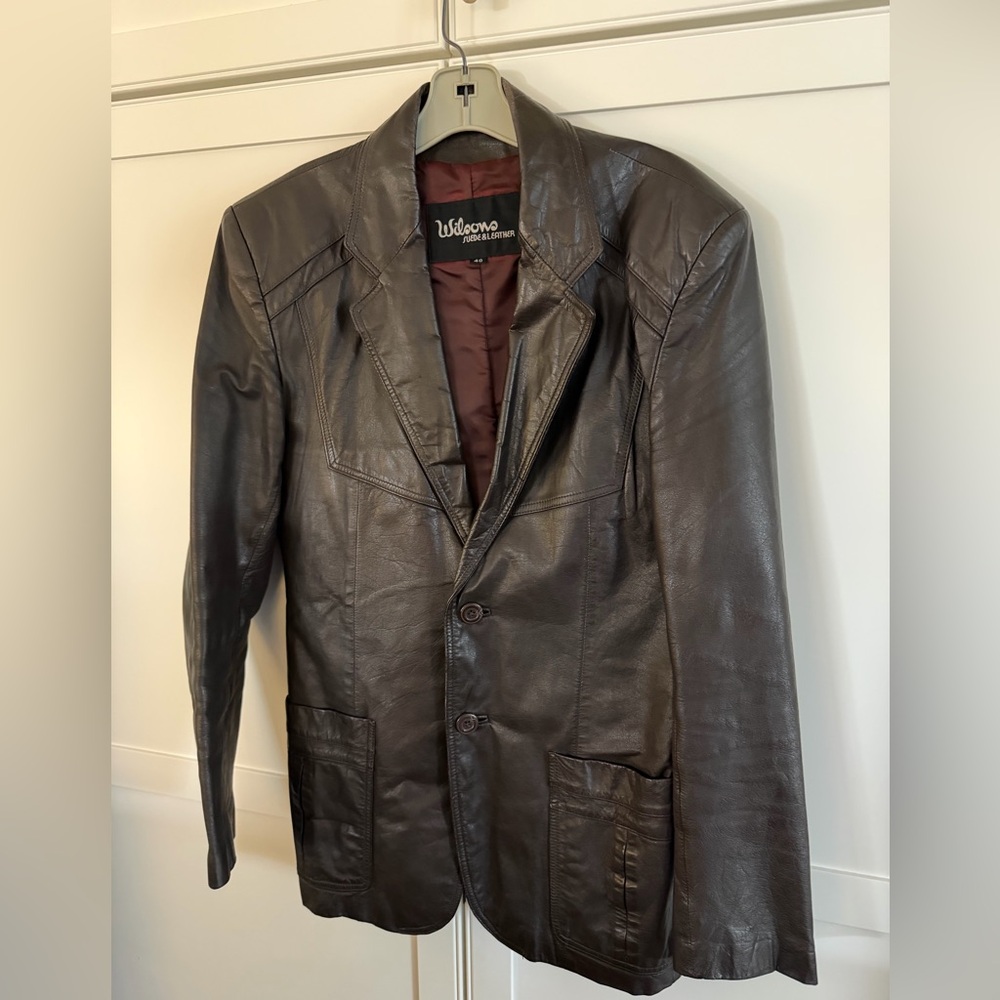 Wilson’s Suede & Leather Mens Jacket Brown Vintage Size 40
